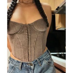 NWT uo replay velvet corset